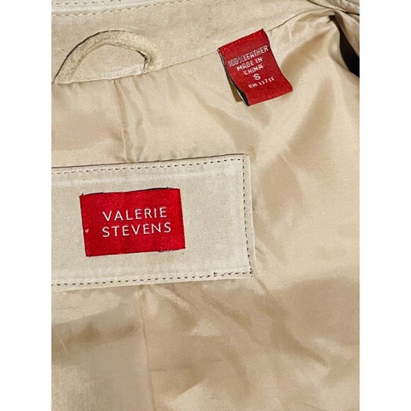 Valerie Steven’s Womens Small Leather Jacket Snap Closure Lined Casual Career - Picture 5 of 7